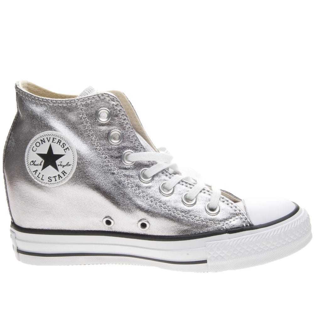 Converse : Chuck Taylor All Star lux mid metallic text –  Gunmetal/white/black | o-zone shop