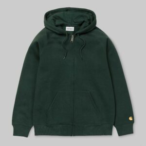 Carhartt wip : hooded chase jacket - Loden/gold
